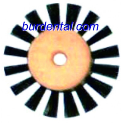 Polishing brush bristle close-up